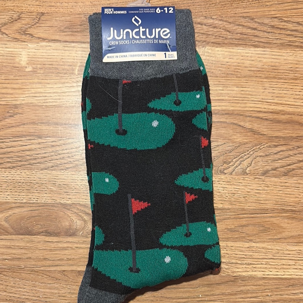 Green And Black Golf Casual Socks